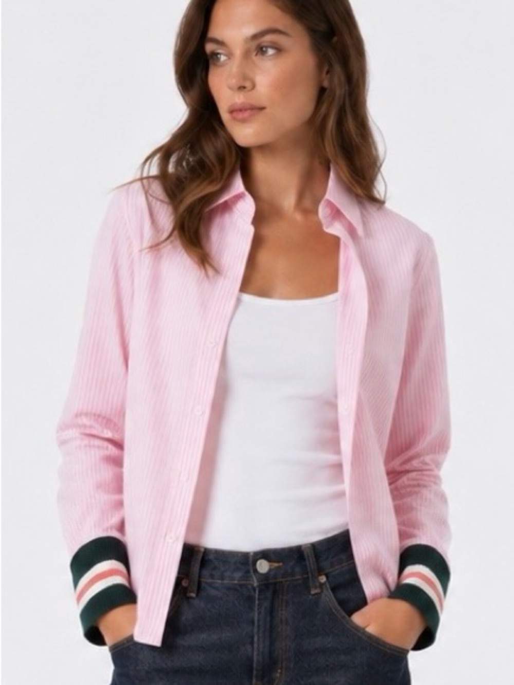 Rally Club Classic Pink Stripe Button-Down Shirt
